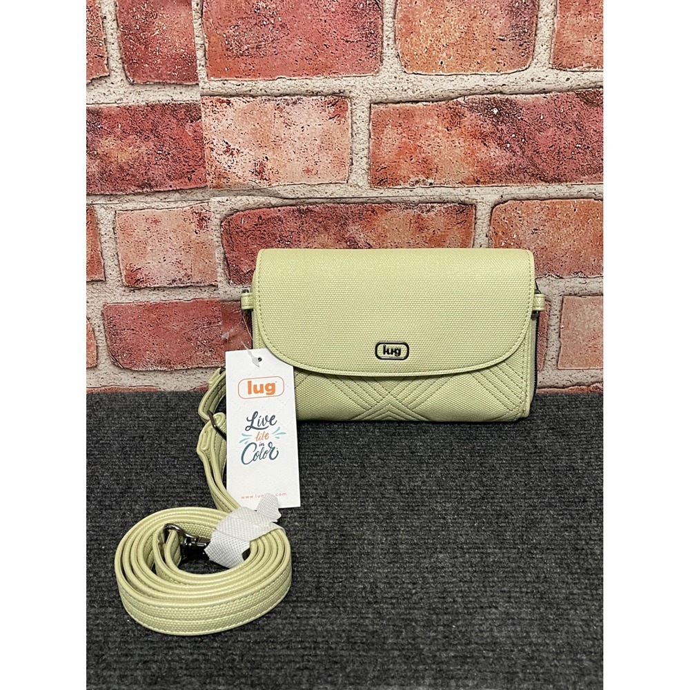 Lug Vault ML Metallic Bubbles Sand Crossbody Wallet Bag NEW
